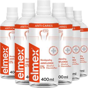 6x Elmex Anti-Cariës Tandspoeling 400 ml