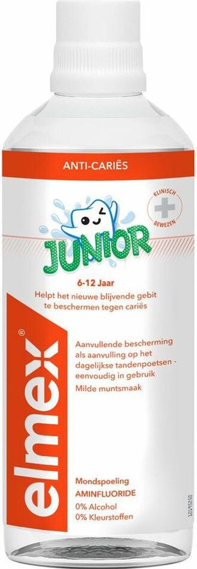 Elmex Junior Tandspoeling / Mondspoeling (5-12 Jaar)  6 x 400 ml Voordeelverpakking