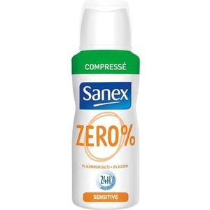 SANEX - Deodorant, gecomprimeerd, 0% gevoelig, 2 x 100 ml, 3 stuks