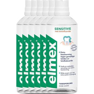 Elmex Sensitive Tandspoeling 6x 400 ml - Voordeelverpakking