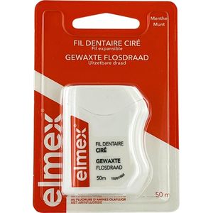 Elmex - Tandzijde - Gewaxte Draad - 50 m - Nylon - Met Aminfluoride