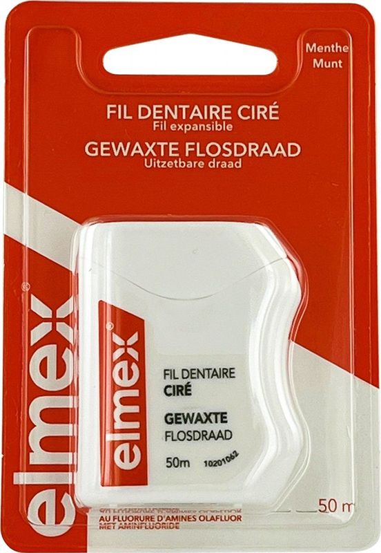 Elmex - Tandzijde - Gewaxte Draad - 50 m - Nylon - Met Aminfluoride