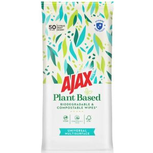 Ajax Plant Based Biodegradable & Compostable Wipes Citrus Mint Scent 3 x 50 st