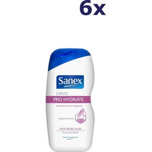 6x Sanex Douchegel 500ml dermo pro hydrate