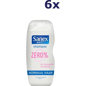 Sanex Zero% -  Shampoo - Normaal haar  - 6 x 250 ml - Voordeelverpakking