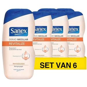 Sanex - Dermo Revitalize - Douchegel - 6 flessen - 500 ml