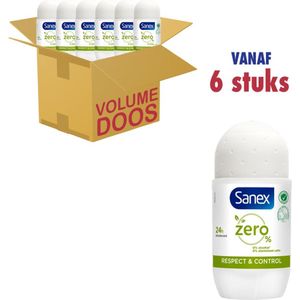 Sanex Deo - Roll-on - Zero% - Respect & Control - 6x 50ml