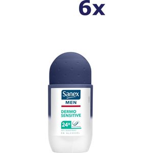 6x Sanex Deodorant Roller Men Sensitive 50 ml
