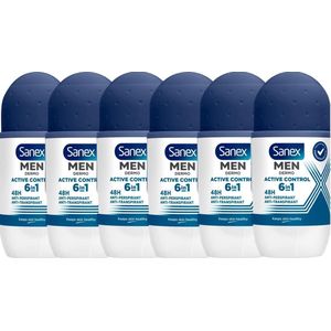 6x Sanex Deo Roll-on Men - Dermo Active Control 50ml