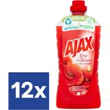 Ajax Klaprozenveld Allesreiniger - 12 x 1.25 l