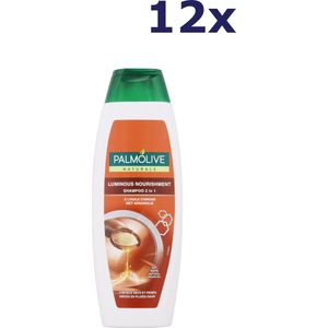 12x Palmolive Shampoo - 2 in 1 Luminous Nourishment Argan Oil 350 ml