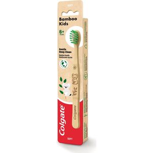 Colgate Bamboo Kids Gentle Deep Clean Kindertandenborstel Soft Vanaf 6 Jaar - 1 Stuk - De Beste Tandenborstel Voor Uw Kind en Milieu