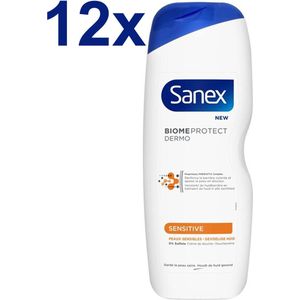 Sanex - BiomeProtect Dermo - Sensitive - Douchegel - 12x750ml - Voordeelverpakking