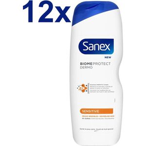 Sanex - BiomeProtect Dermo - Sensitive - Douchegel - 6x 750ml - Voordeelverpakking