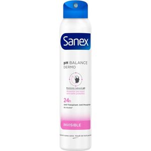 6x Sanex deodorant spray Dermo Invisible (200 ml)