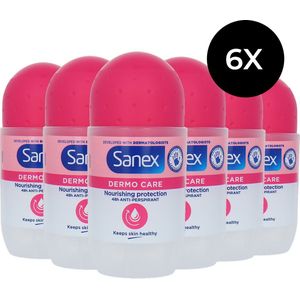 Sanex - Dermo Care - Deodorant Roller - 24 Uur Bescherming - Mild Voor De Huid