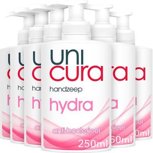 6x Unicura Vloeibare Handzeep Hydra 250 ml
