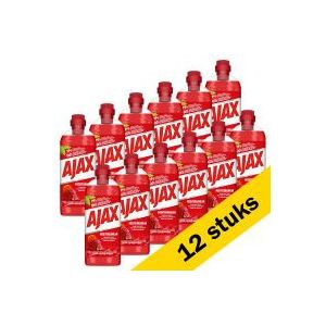 Ajax allesreiniger Mediterranean - Rode bloemen (12 flessen van 1 liter)