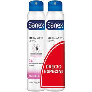 Deodorant Spray Sanex Invisible 2 Stuks 200 ml