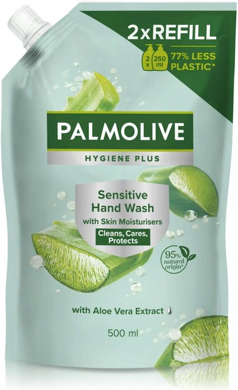 Palmolive - Hygiene Plus Sensitive - Handzeep Navulling - 500 ml - Antibacterieel