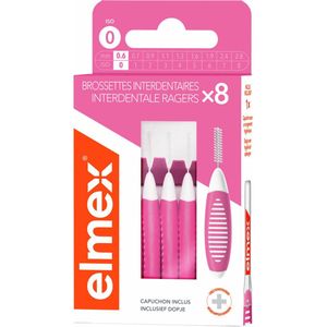 6x Elmex Interdentale Ragers 0,6 mm Roze ISO Maat 0 8 stuks