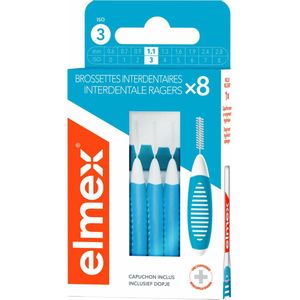 6x Elmex Interdentale Ragers 1,1 mm Blauw ISO Maat 3 8 stuks