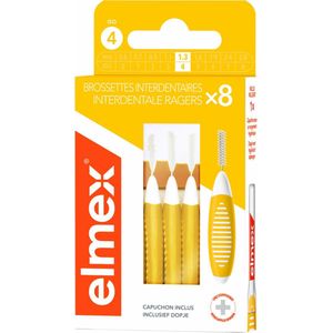 6x Elmex Interdentale Ragers 1,3 mm Geel ISO Maat 4 8 stuks
