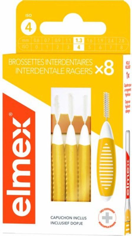 Elmex - Interdentale Ragers - Geel - ISO Maat 4 - 8 Stuks