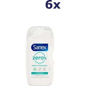 6x Sanex Douchegel Zero% Hydraterend 400 ml
