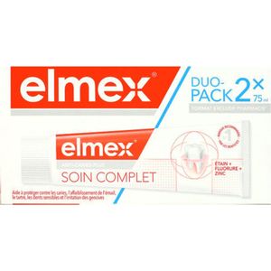 Elmex Soin Complet Dentifrice Anti-Caries Plus 2 x 75 ml