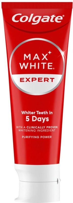 Colgate - Max White Expert Purifying Power - Tandpasta - Voordeelverpakking - 12 x 75 ml