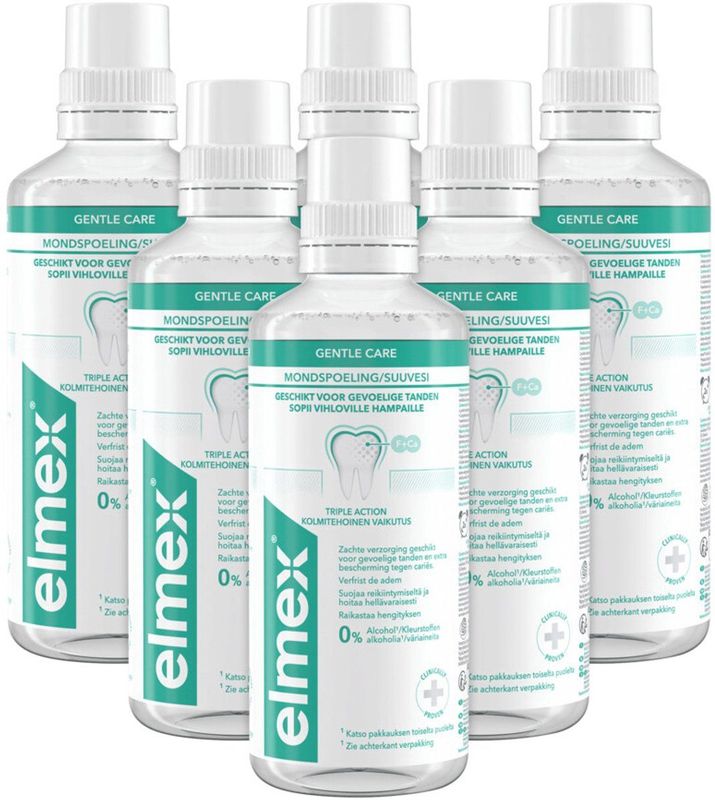 Elmex - Mondspoeling Sensitive - Voordeelverpakking - 6 x 400 ml