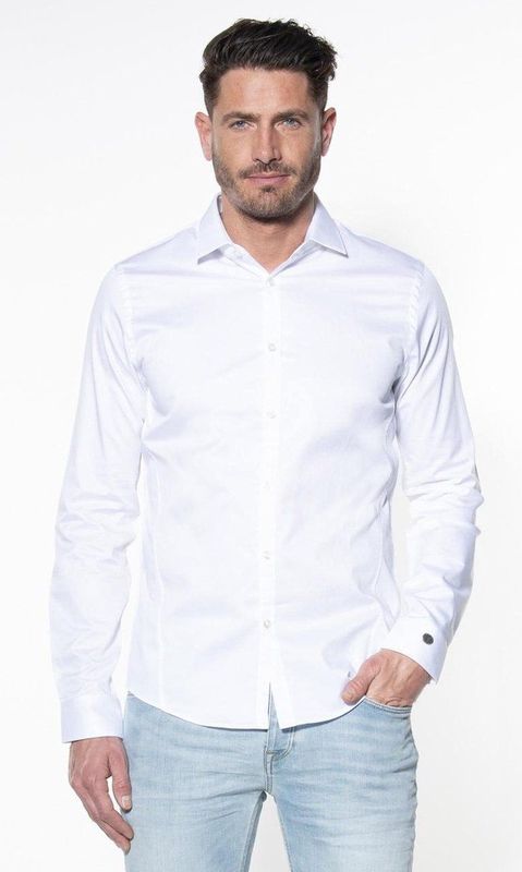 Cast Iron - Overhemd - Wit - Katoen