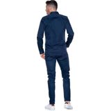 Cast Iron - Overhemd - Donkerblauw - Effen - Katoen - Lange Mouw