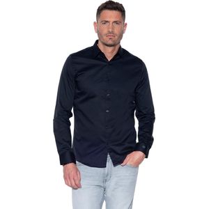 Cast Iron - Overhemd - Zwart - Katoen - Slim Fit