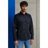 Cast Iron - Overhemd - Zwart - Katoen - Slim Fit