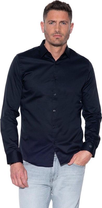 Cast Iron - Overhemd - Zwart - Katoen - Slim Fit