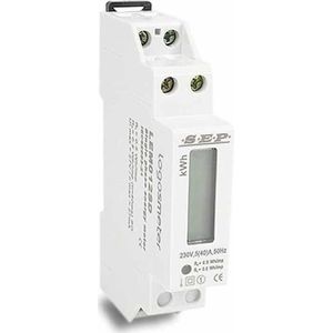 Sep - KWH Meter 1-Fase Digitaal - 40A - LCD Display - DIN-Rail Montage