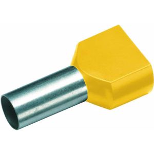 Adereindhuls 6mm2 twin geel