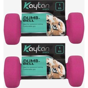 Zachte Dumbbells Pink | Dumbbell set | 2x 1kg | Dumbells 1 kilogram | Roze | Arm Oefeningen | Thuis Gym