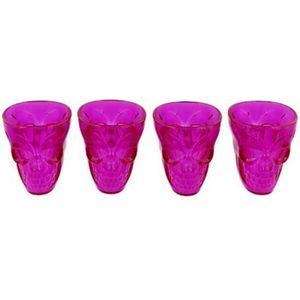 Halloween Shotglaasjes | Doodskop shotglaasjes Borrelglaasjes Apperitiefglaasjes | 4 stuks |