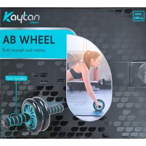 Kaytan AB Wheel - Buikspierwiel - Ab Wheel | Ab rollout - Trainingsapparaat - Fitness - Trainingswiel Dubbele trainingswiel - Buikspiertrainer - Home workout - Home trainer - Donker Groen