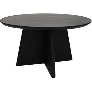 HSM Collection HSM Collection-Ronde Salontafel Kruispoot-80x80x45-Zwart-Mango