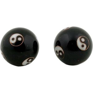 Meridiaankogels Yin Yang zwart - 3.5 cm (2 stuks) - S