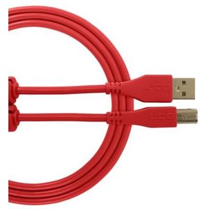 UDG U95001RD USB 2.0-kabel (A-B) - geoptimaliseerde high-speed audio - USB 2.0 A-stekker naar B-stekker - rood - 1 m - compatibel met elk USB A-B-apparaat