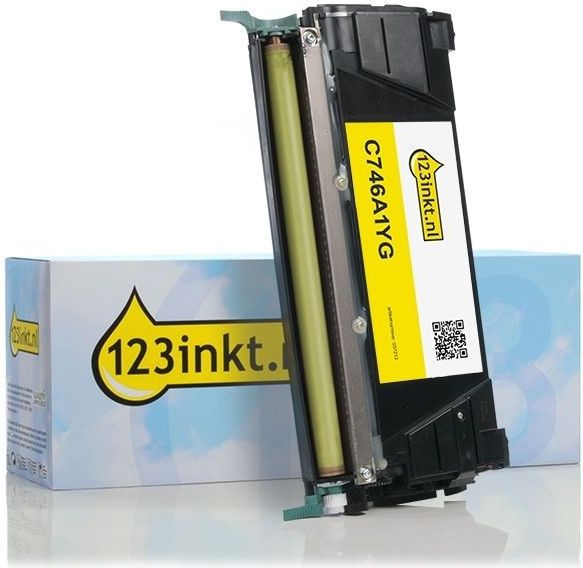 123inkt - Toner - Lexmark C746A2YG - Extra Hoge Capaciteit - 7.750 Afdrukken