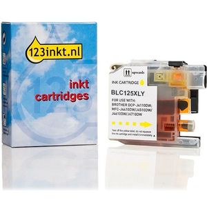 123inkt huismerk vervangt Brother LC-125XLY inktcartridge geel hoge capaciteit