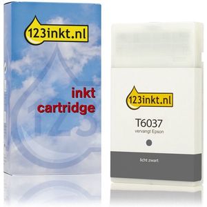 Epson T6037 inktcartridge licht zwart hoge capaciteit (123inkt huismerk)