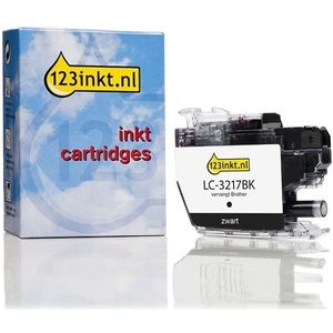 123inkt huismerk vervangt Brother LC-3217BK inktcartridge zwart