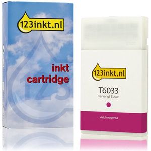 Epson T6033 inktcartridge vivid magenta hoge capaciteit (123inkt huismerk)